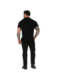 Muscle-Fit Strick-T-Shirt – Schwarz