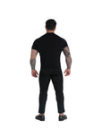 Muscle-Fit Strick-T-Shirt – Schwarz