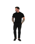 Muscle-Fit Strick-T-Shirt – Schwarz