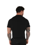 Muscle-Fit Strick-T-Shirt – Schwarz