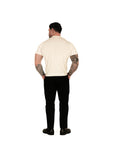 Muscle-Fit Strick-T-Shirt – Cream