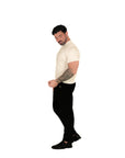 Muscle-Fit Strick-T-Shirt – Cream
