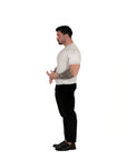 Muscle Fit Strick-T-Shirt - Grau