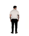 Muscle Fit Strick-T-Shirt - Grau