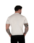 Muscle Fit Strick-T-Shirt - Grau