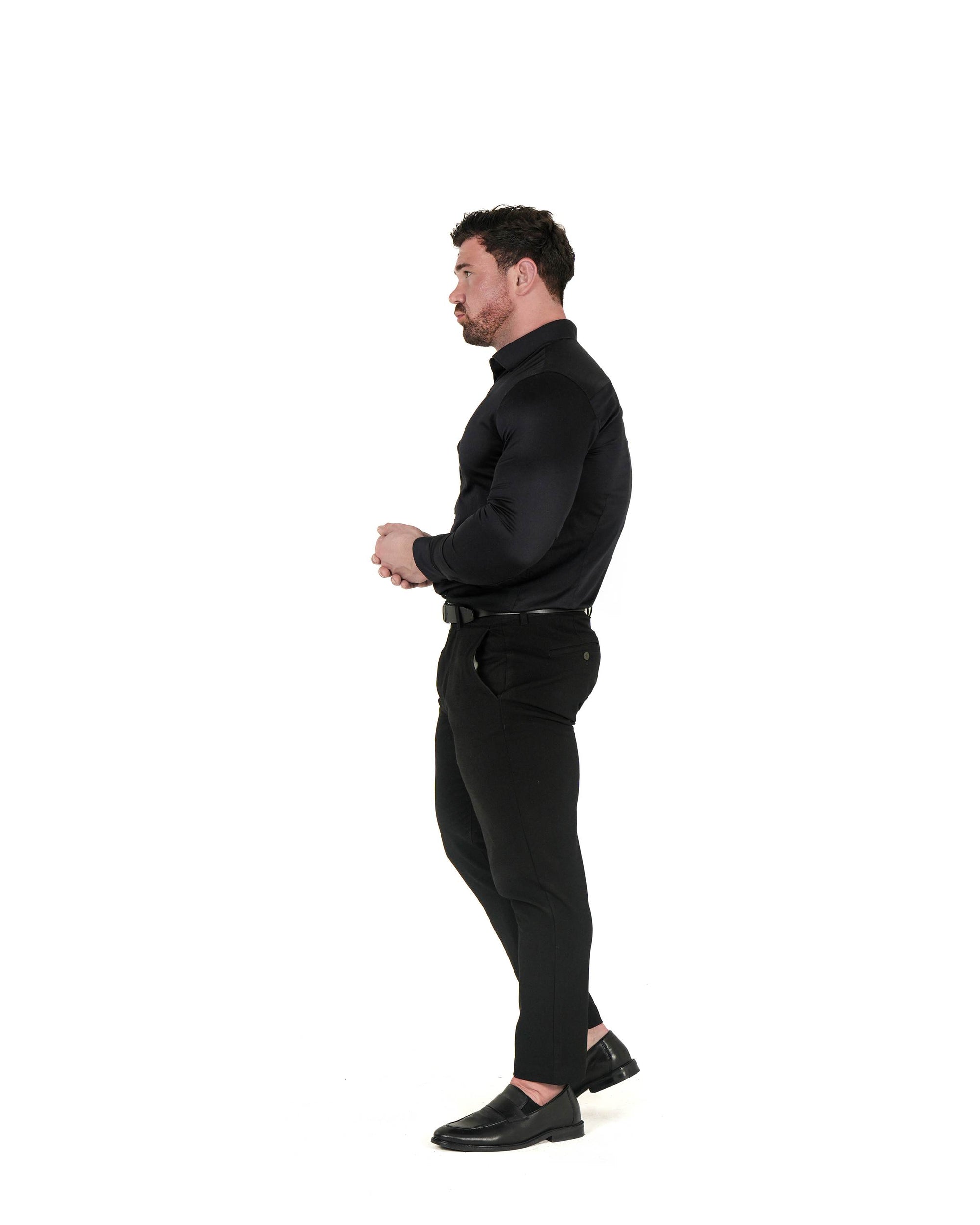 Muscle Fit Hemd - Schwarz