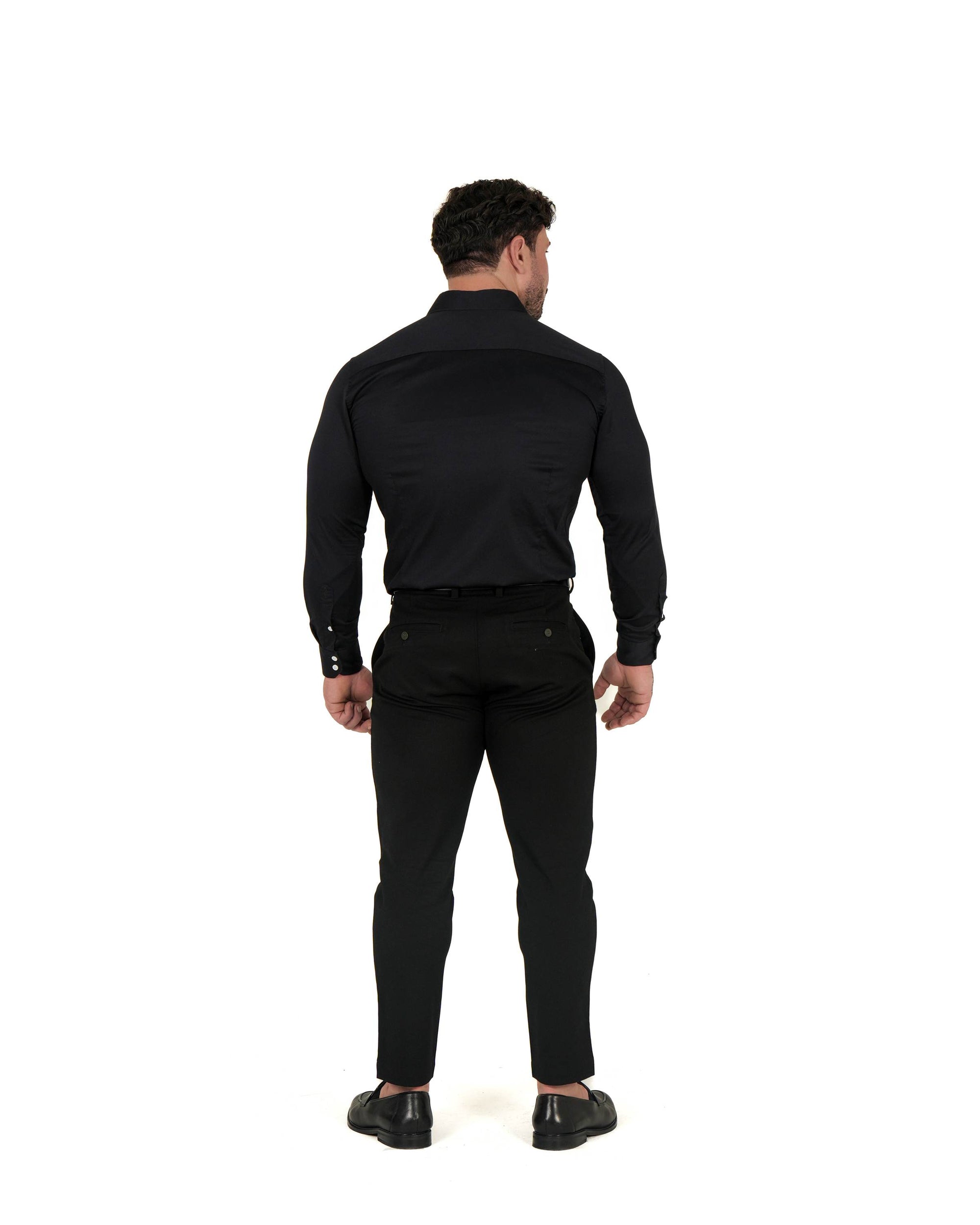 Muscle Fit Hemd - Schwarz