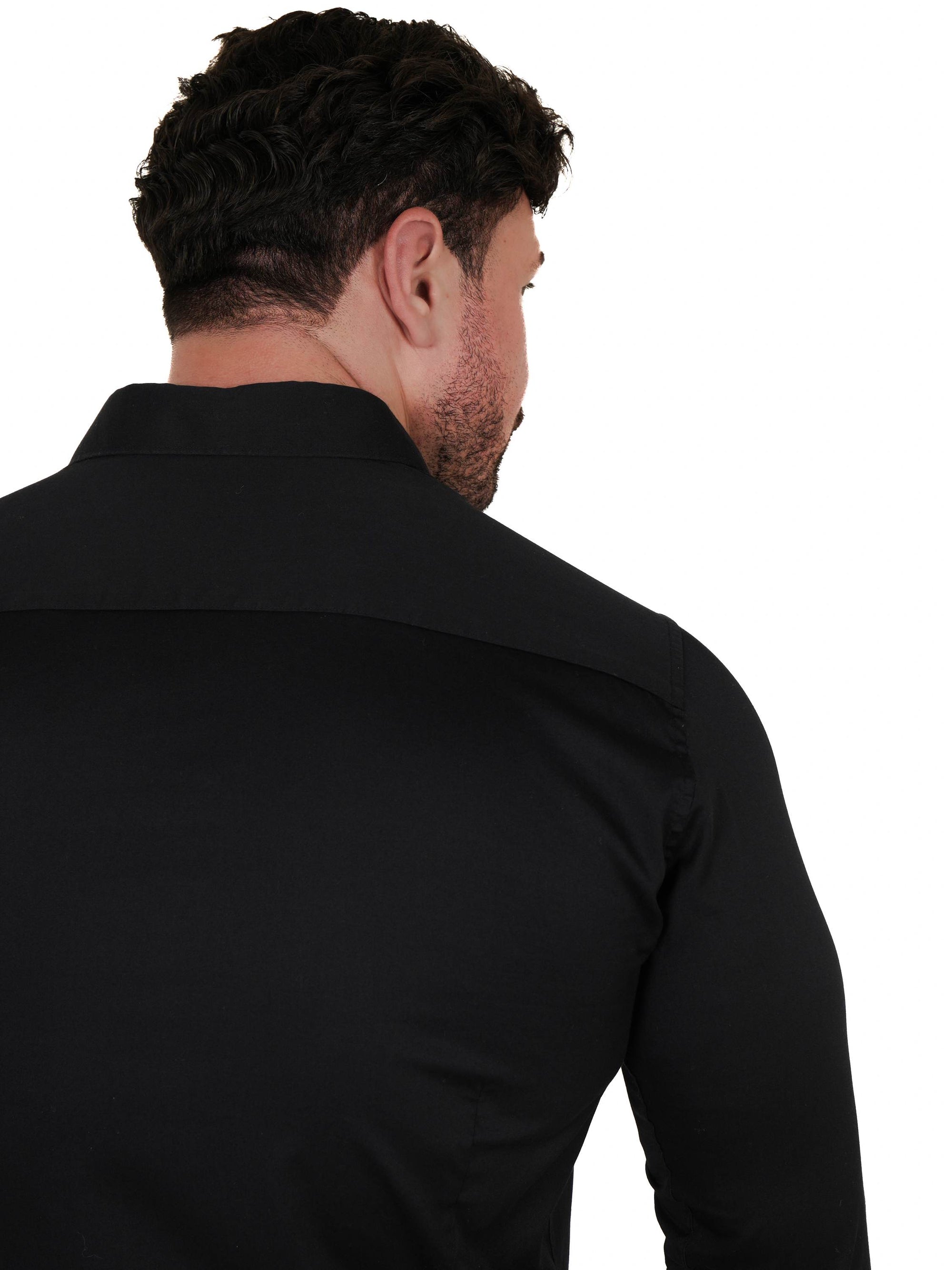 Muscle Fit Hemd - Schwarz