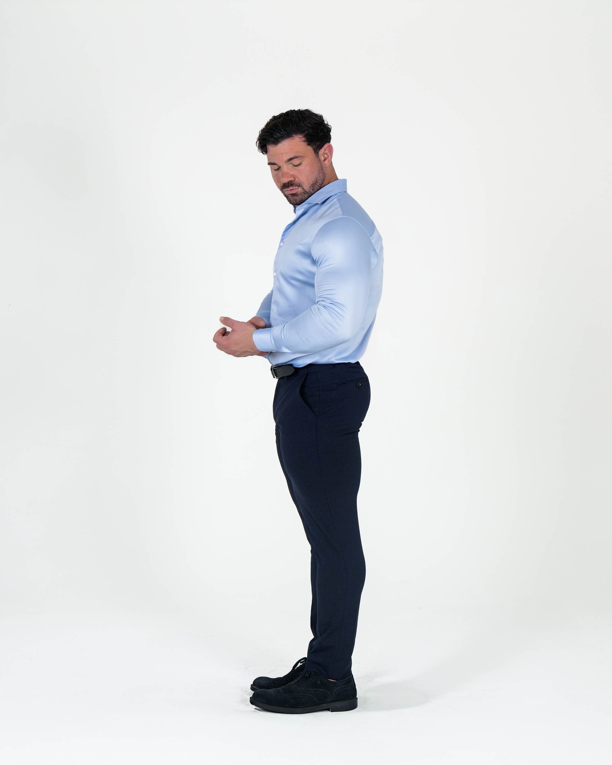 Muscle Fit Hemd - Blau