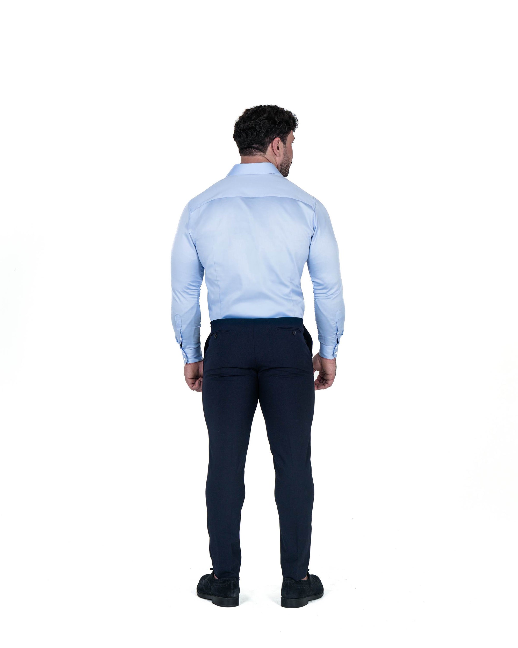 Muscle Fit Hemd - Blau