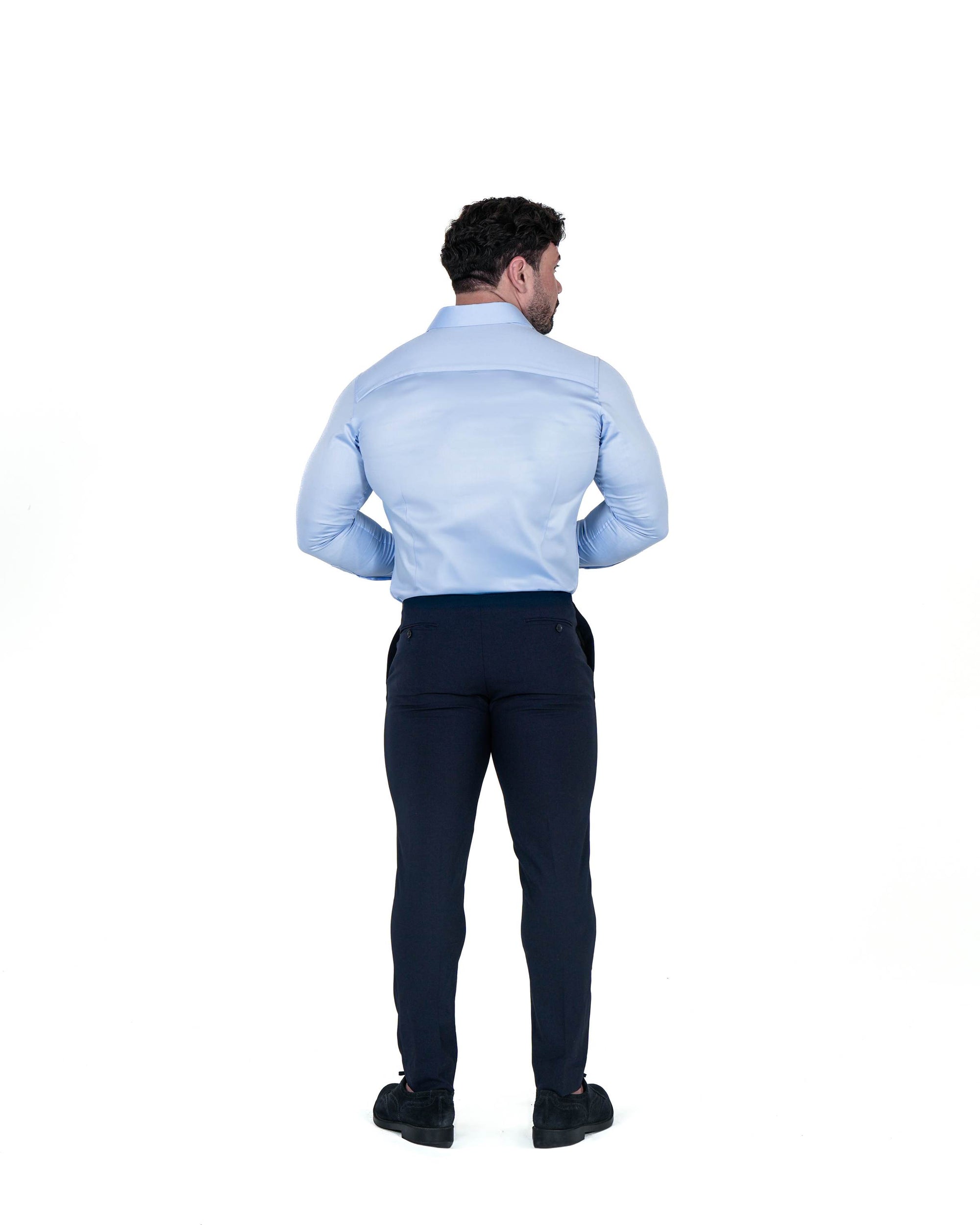 Muscle Fit Hemd - Blau