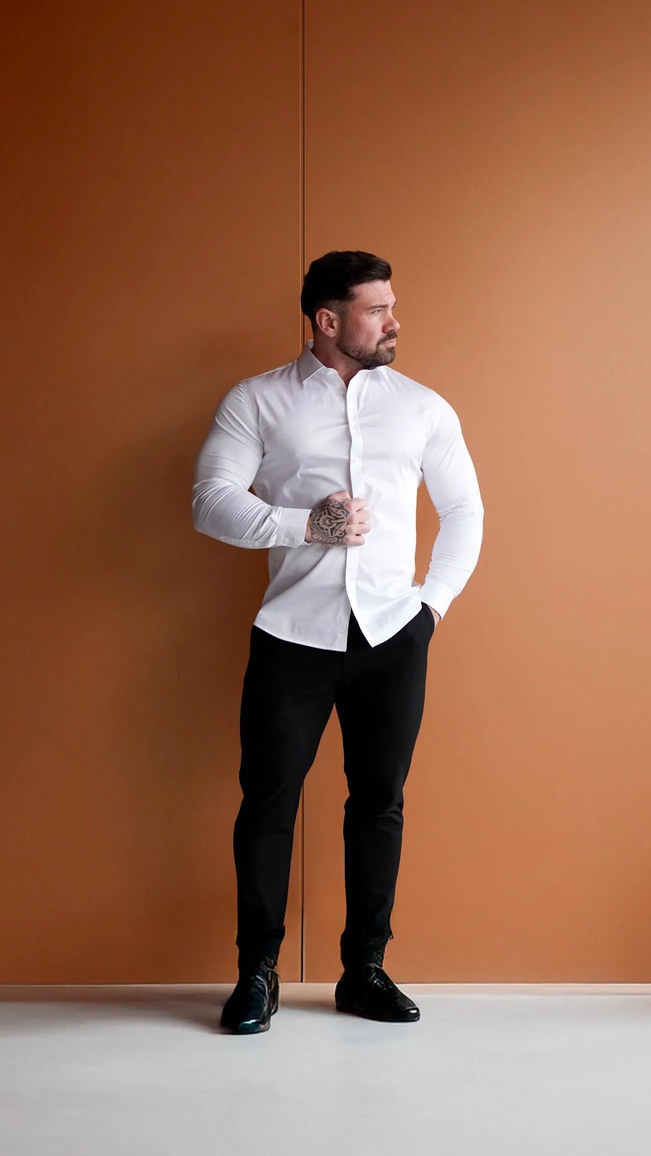muscular fit dress shirts Arabella Embroidered Voile Mini Dress in white main image 1